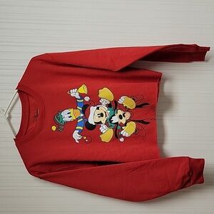 New with tags Disney women's cropped holiday sweatshirt sz large poly blend
